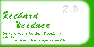 richard weidner business card